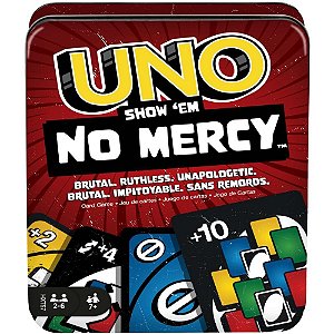 Jogo de Cartas UNO NO MERCY em Lata