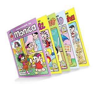 Gibi Turma da Mônica Turma Completa Pacote com 06