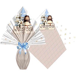 Embalagem P/OVO de Páscoa 34X34CM Páscoa Crista Pratic PCT.C/25