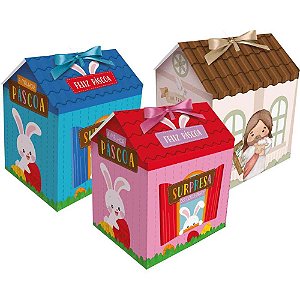 Embalagem para Doces Páscoa Casinha (S) 8X6X9CM PCT.C/10