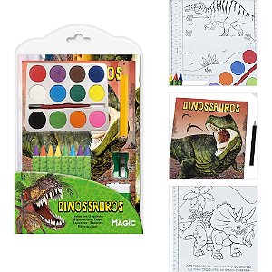 Livro Aquarela Dinossauros Mini KIT 8PGS