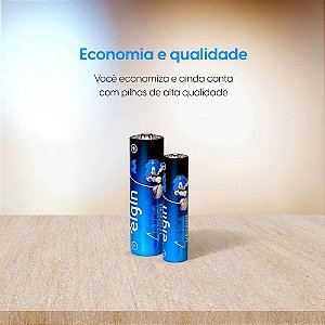 Pilha Alcalina Palito AAA 10BLISTERSX4UNIDS. Caixa