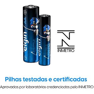 Pilha Alcalina Pequena AA 10BLISTERSX2UNDS. Caixa