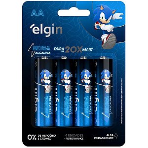 Pilha Alcalina Pequena AA 10 BLISTERSX4UNIDS. Caixa