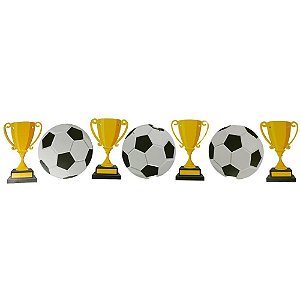 Copa do Mundo Decor. Faixa TROFEU/BOLA C/COR