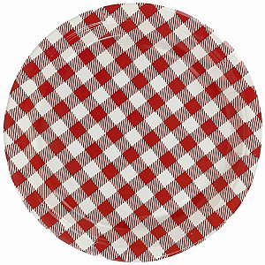 Festa Junina Prato de Papel Xadrez AZ 18CM PCT.C/08 (7899675575349)