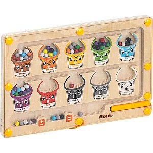 Brinquedo Pedagógico Madeira Dipedu Labirinto Magnetico