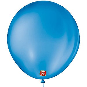 Balão 7 Liso Redondo Azul Cobalto PCT.C/50