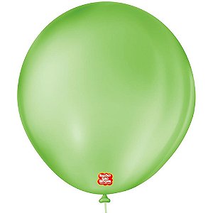 Balão 7 Liso Redondo Verde Maca PCT.C/50
