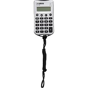Calculadora de Bolso 8 Digitos com Cordao PRATA/PRE