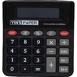 Calculadora de Mesa 8 Digitos Preto