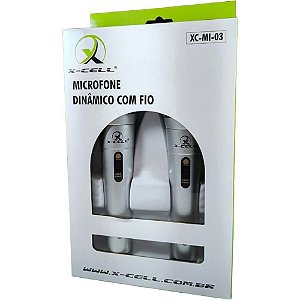 Microfone KIT 2UND C/FIO 2,5M Sortido