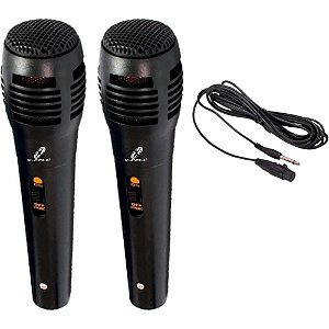 Microfone KIT 2UND C/FIO 2,5M Sortido