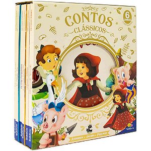 Livro Infantil Ilustrado BOX Contos Clássico Capa Dura. 6 TIT