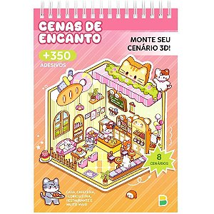 Livro com Adesivos Cenario 3 D Cenas de Encanto