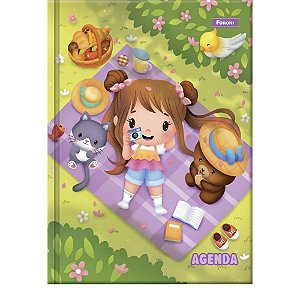Agenda Permanente Escolar MIX 160 Folhas 105 X 148 MM Pacote com 04