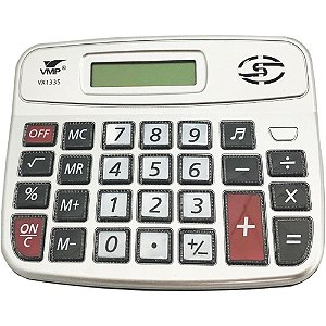 Calculadora de Mesa 8 Dígitos 15,4 X 12,5 CM VX 1335 Prata