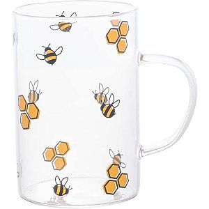 Caneca de Vidro Bee 280ML KIT com 02