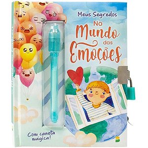 Diário Mundo das Emoções com Cadeado 104 Peças