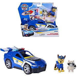 Boneco e Personagem Patrulha Canina Chase Rescue