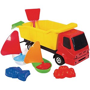 Baldinho de Praia Caçamba Praia com 06 Peças (solapa)