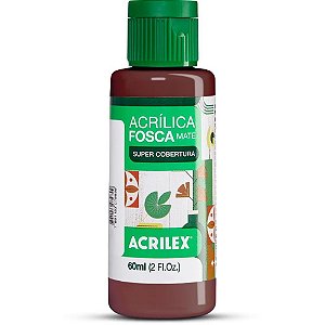 Tinta Acrílica Fosca 60ML Marrom Escuro Pacote com 03
