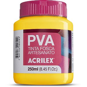 Tinta PVA 250ML. Amarelo Ouro Pacote com 03