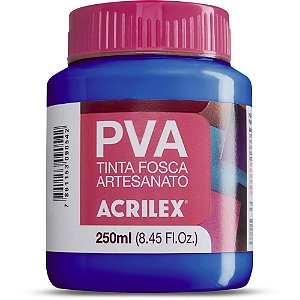 Tinta PVA 250ML. Azul Turquesa Pacote com 03