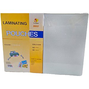 Plástico para Plastificação Pouch FILM Oficio 226X340 0,05 Conjunto 100