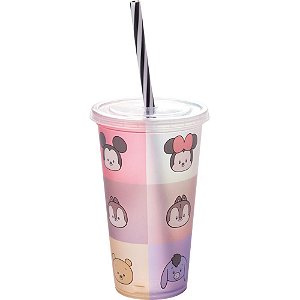 Copo Decorado Pooh com Tampa Canudo 500ML (S