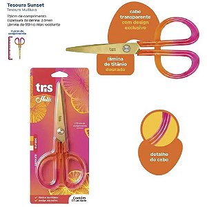 Tesoura TRIS Sunset 17,8CM Blister