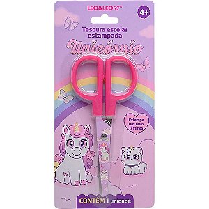 Tesoura Escolar Decorada Unicórnio 13CM