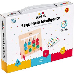 Brinquedo Pedagógico Madeira Dipedu Sequencia Inteligente Caixa