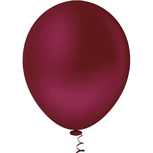 Balão 9 Liso Vinho PIC PIC Pacote com 50