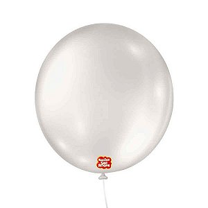 Balão 7 Liso Redondo Branco Perola Pacote com 50