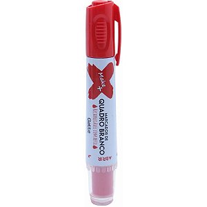 Pincel Quadro Branco QB Recarregável com Refil Vermel Caixa com 12