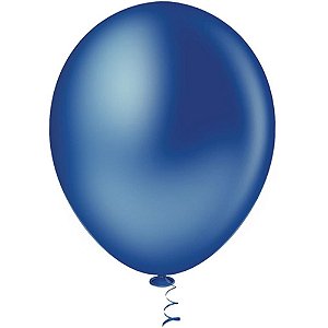 Balao 9 Liso Azul Escuro PIC PIC Pacote com 50 Unidades
