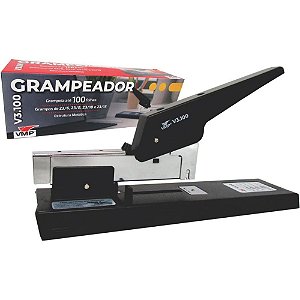 Grampeador Metal para 100 Folhas 24/6 28CM Preto