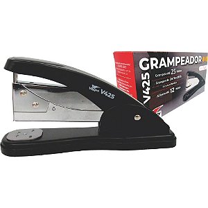 Grampeador Metal para 25 Folhas 26/6 16CM Preto