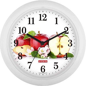 Relógio de Parede Redondo Frutas 24,5CM