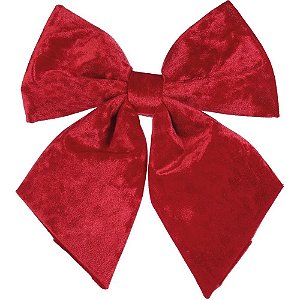 Artigo para Decoração Natal Laço 24X20CM Vermelho Veludo Molhado