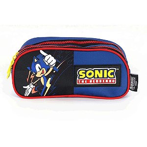 Estojo Triplo Sonic Azul Tecido (6926845748218)