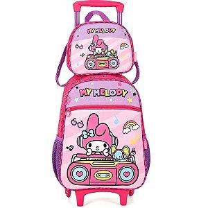 Mochila Infantil com Rodinha MY Melody G PINK