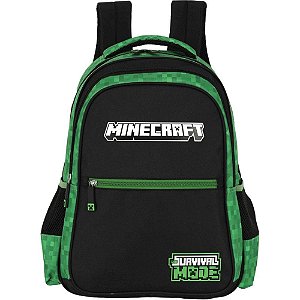 Mochila Infantil Minecraft G Preta