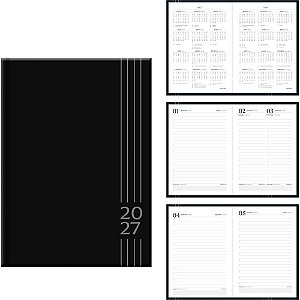 Agenda 2027 Positano Preta 160F.105X148MM Pacote com 04
