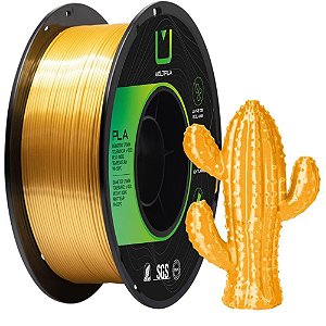 Filamento 3D SILK Ouro PLA 1 Kilo Rolo