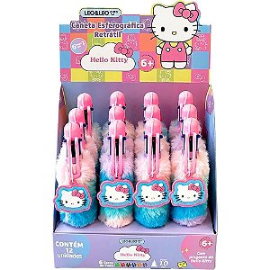 Caneta Esferográfica Hello KITTY 6EM1 RETR.1.0MM 6C Display com 12