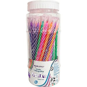Caneta Esferográfica WOW FUN Corpo BR. 0.7MM 5CORES POTE-30