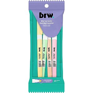 Caneta Marca Texto Dashlight Pastel 4 Cores Blister com 04