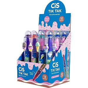 Borracha Decorada CIS TIK TAK 4 Modelos Sortidos Display com 12
